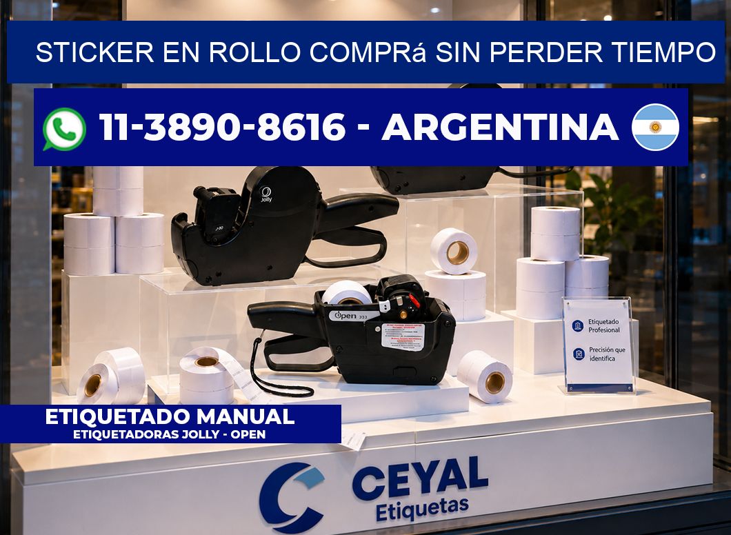 STICKER EN ROLLO Comprá sin perder tiempo