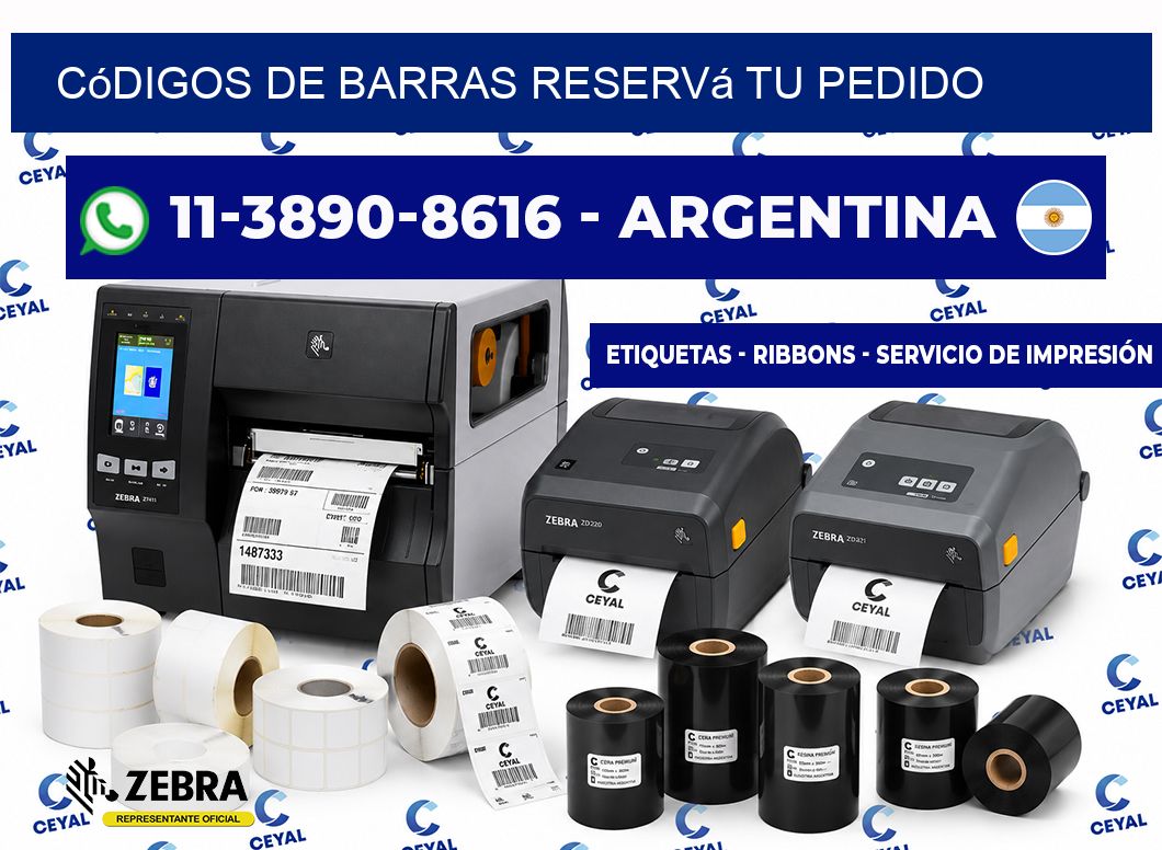 códigos de barras Reservá tu pedido