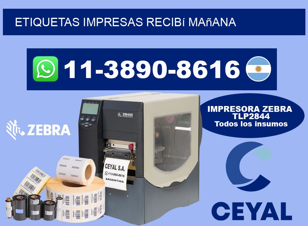 etiquetas impresas recibí mañana