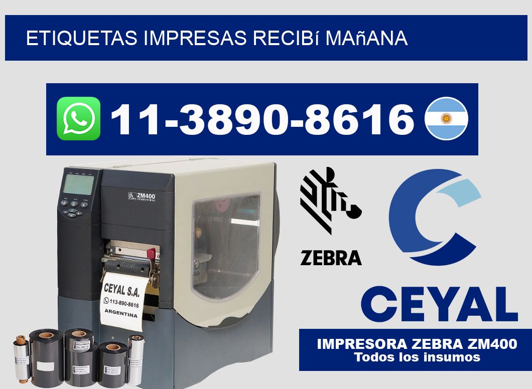 etiquetas impresas recibí mañana