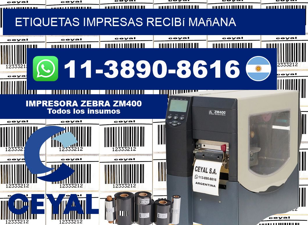 etiquetas impresas recibí mañana