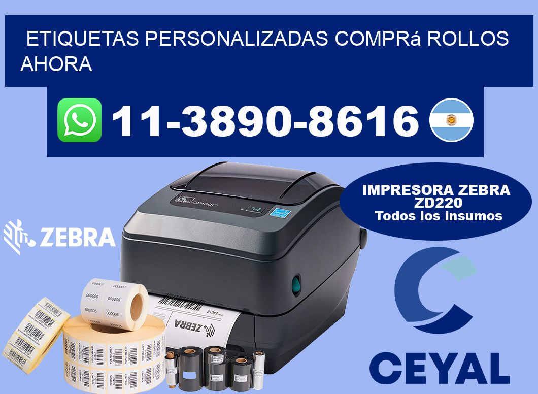 etiquetas personalizadas Comprá rollos ahora