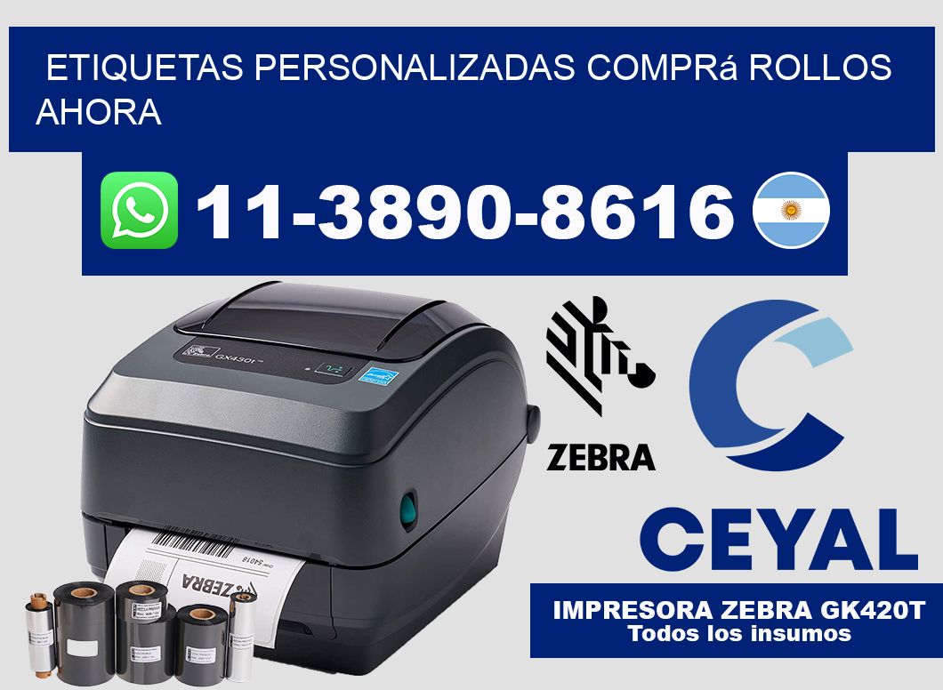 etiquetas personalizadas Comprá rollos ahora