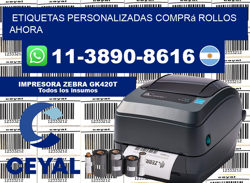 etiquetas personalizadas Comprá rollos ahora