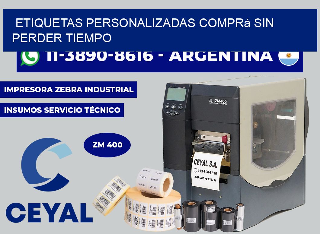 etiquetas personalizadas Comprá sin perder tiempo