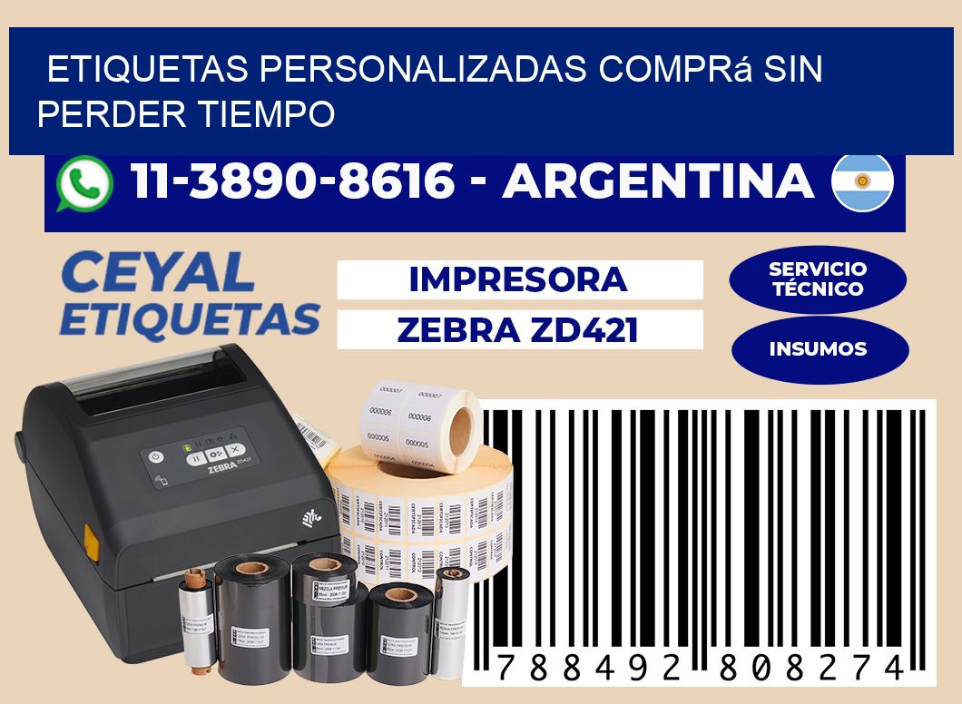etiquetas personalizadas Comprá sin perder tiempo