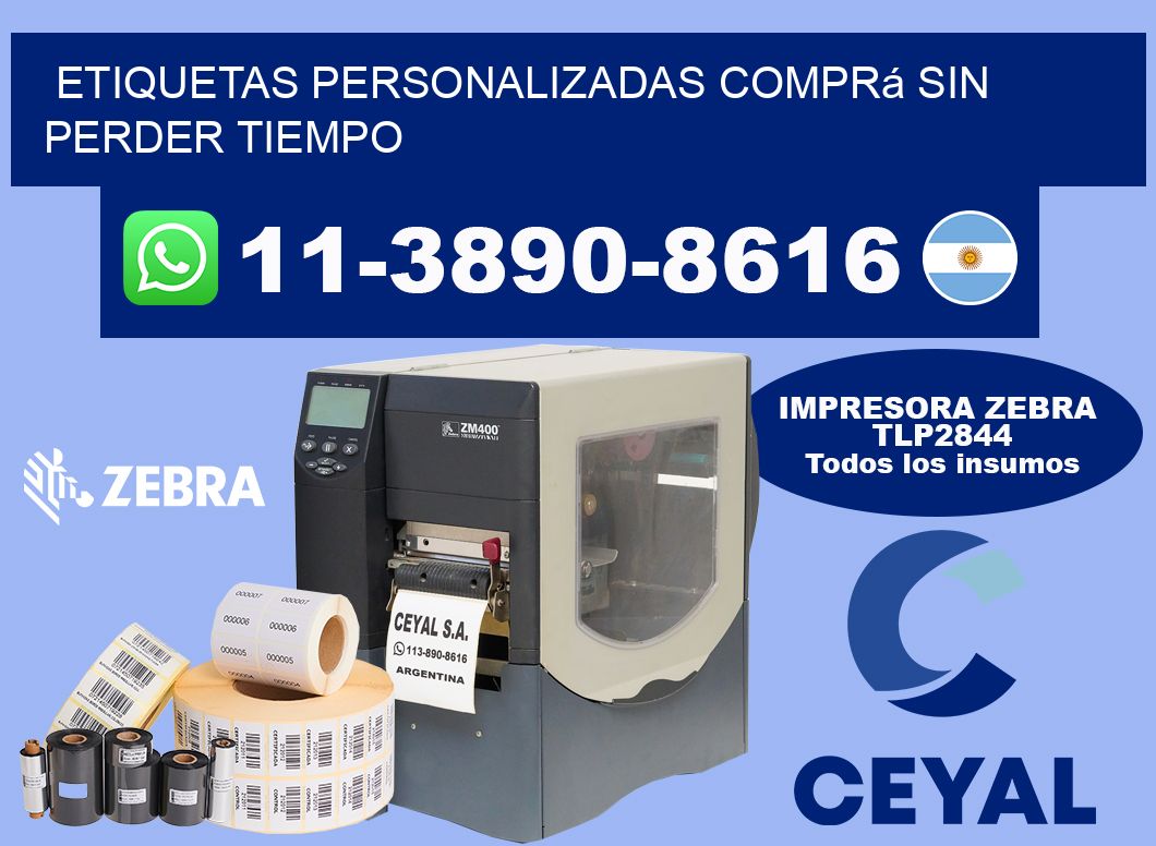 etiquetas personalizadas Comprá sin perder tiempo