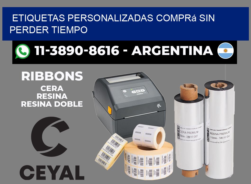 etiquetas personalizadas Comprá sin perder tiempo