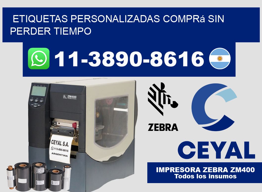 etiquetas personalizadas Comprá sin perder tiempo