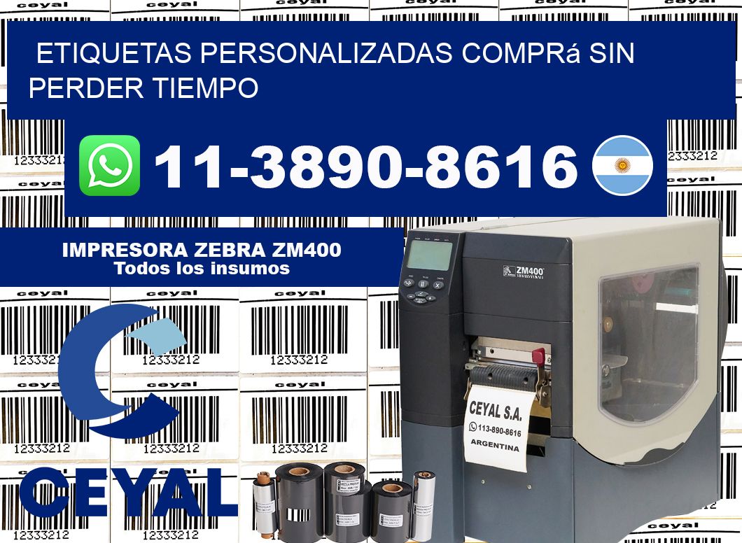 etiquetas personalizadas Comprá sin perder tiempo