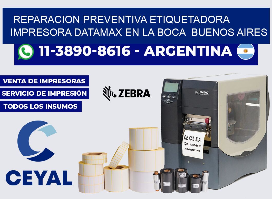 reparacion preventiva etiquetadora impresora Datamax en La Boca Buenos Aires