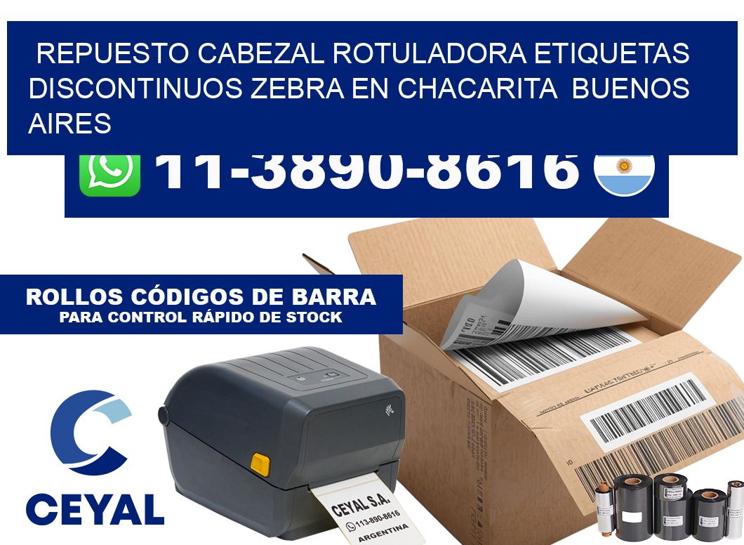repuesto cabezal rotuladora etiquetas discontinuos zebra en Chacarita Buenos Aires