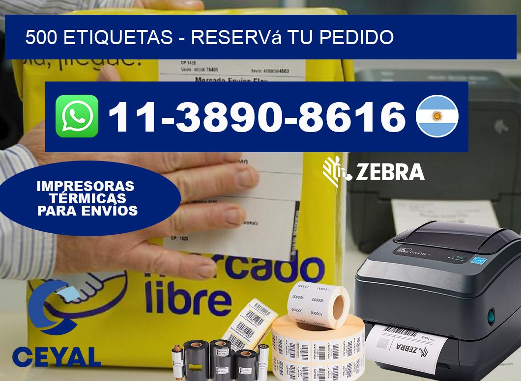 500 ETIQUETAS - Reservá tu pedido