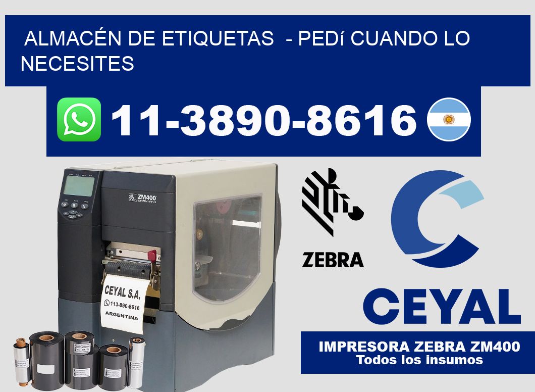 ALMACÉN DE ETIQUETAS - Pedí cuando lo necesites