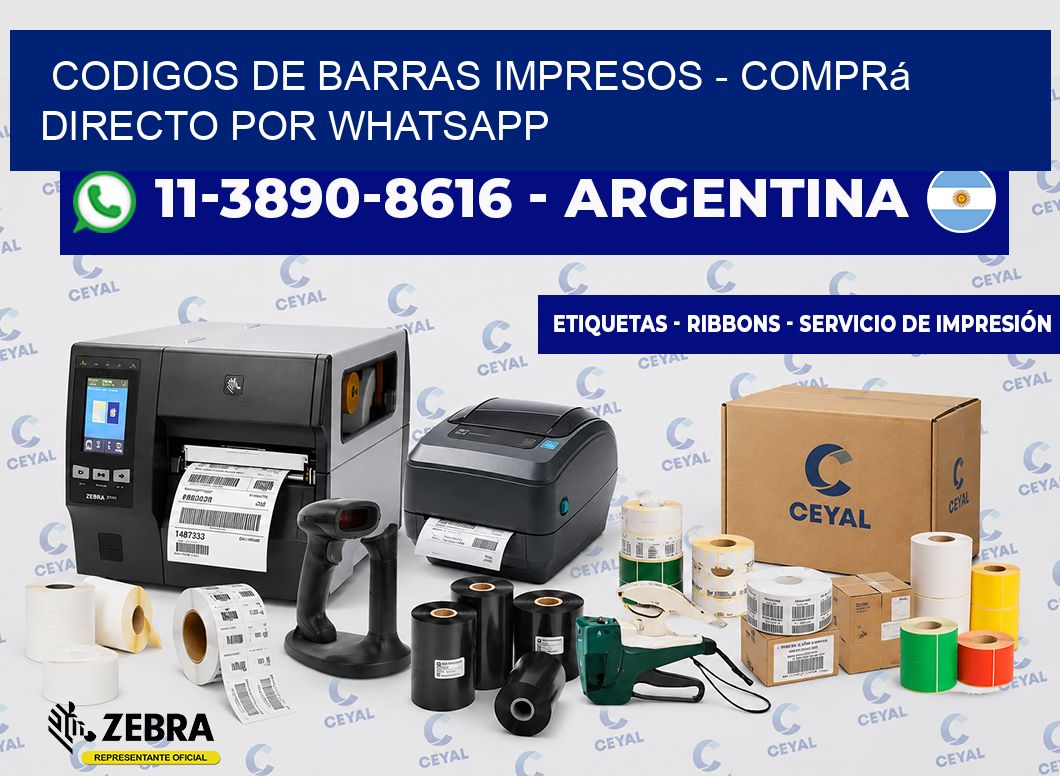 CODIGOS DE BARRAS IMPRESOS - Comprá directo por WhatsApp
