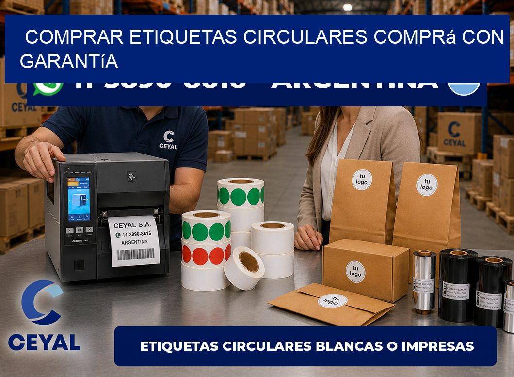 COMPRAR ETIQUETAS CIRCULARES Comprá con garantía