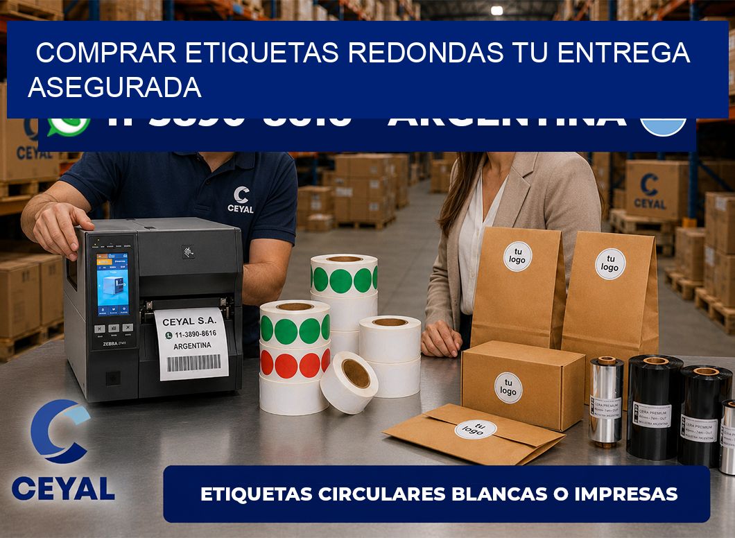 COMPRAR ETIQUETAS REDONDAS Tu entrega asegurada