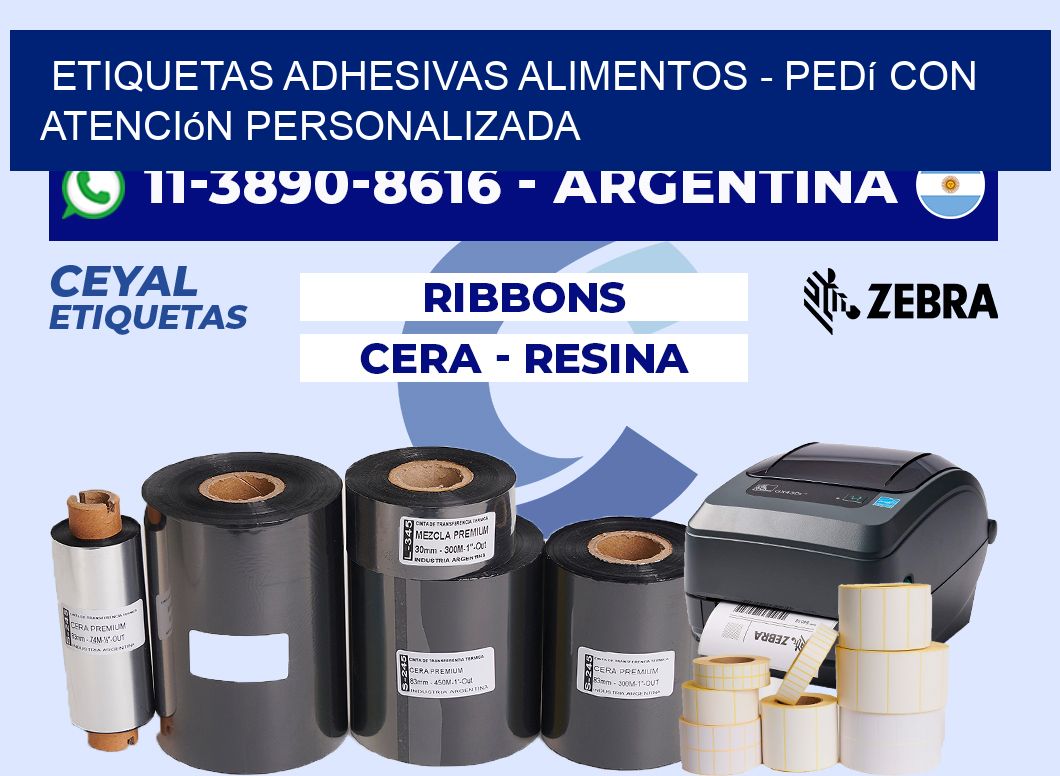 ETIQUETAS ADHESIVAS ALIMENTOS - Pedí con atención personalizada