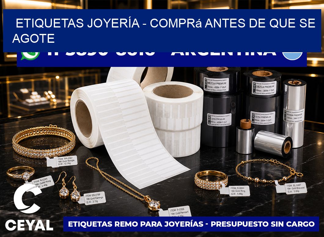 ETIQUETAS JOYERÍA - Comprá antes de que se agote