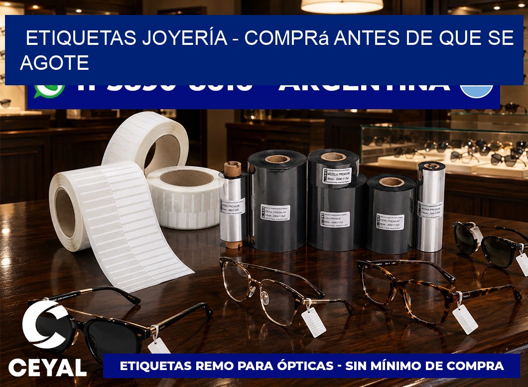 ETIQUETAS JOYERÍA - Comprá antes de que se agote
