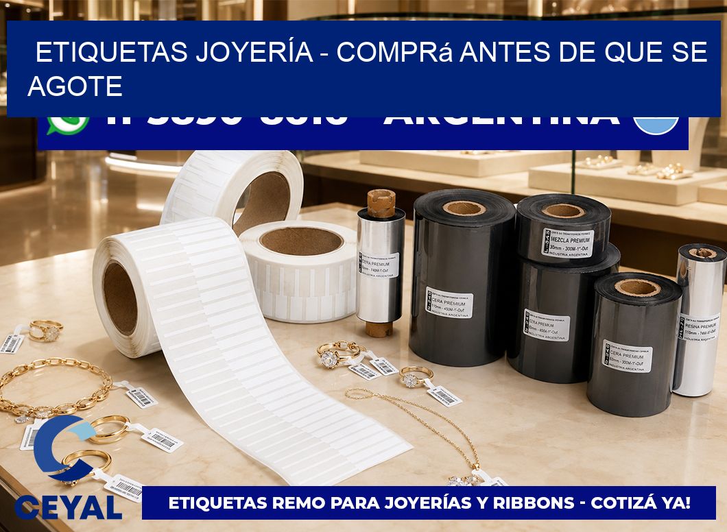 ETIQUETAS JOYERÍA – Comprá antes de que se agote