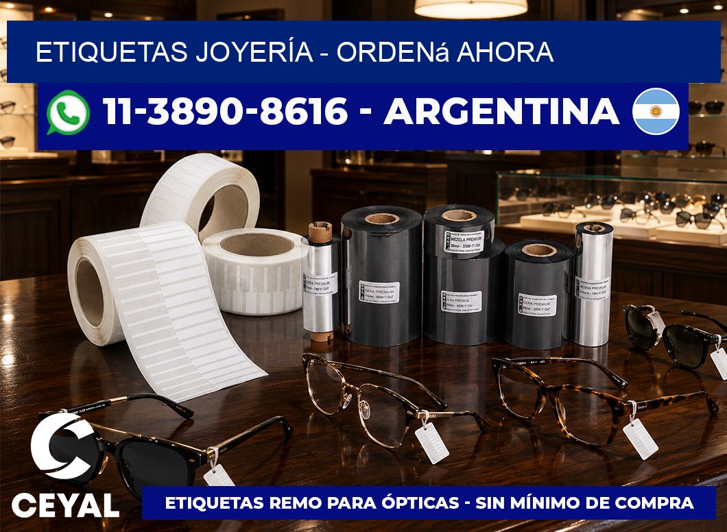 ETIQUETAS JOYERÍA - Ordená ahora