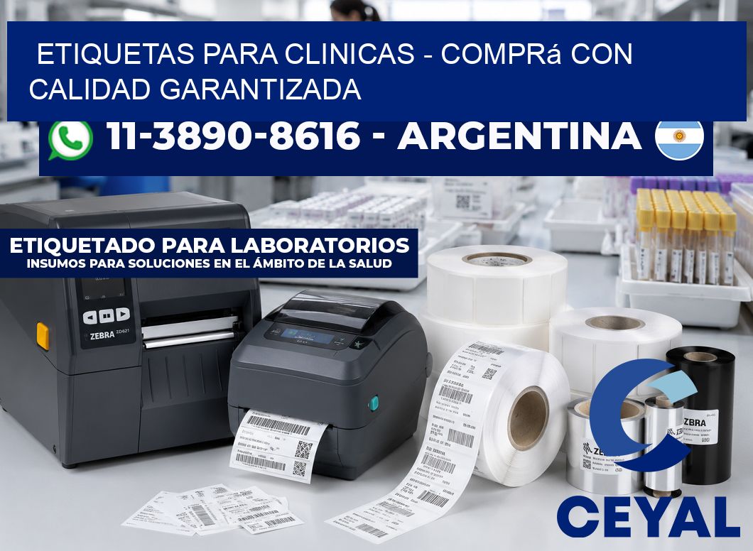 ETIQUETAS PARA CLINICAS - Comprá con calidad garantizada