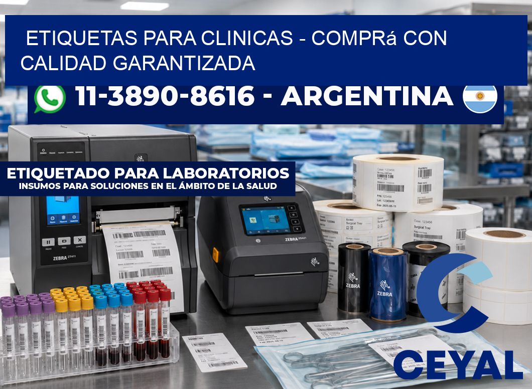 ETIQUETAS PARA CLINICAS - Comprá con calidad garantizada