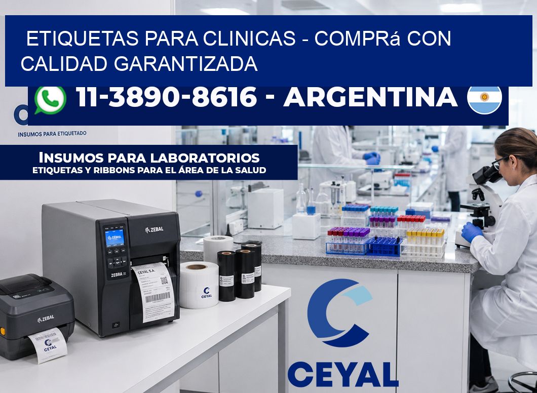 ETIQUETAS PARA CLINICAS - Comprá con calidad garantizada