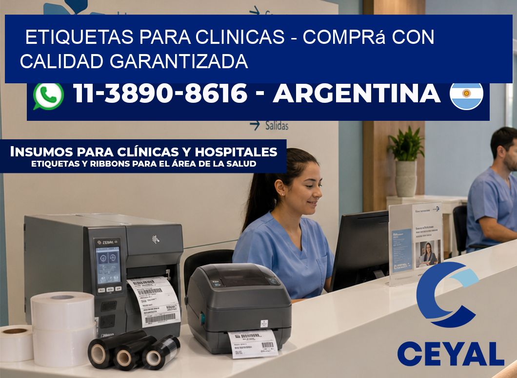 ETIQUETAS PARA CLINICAS - Comprá con calidad garantizada