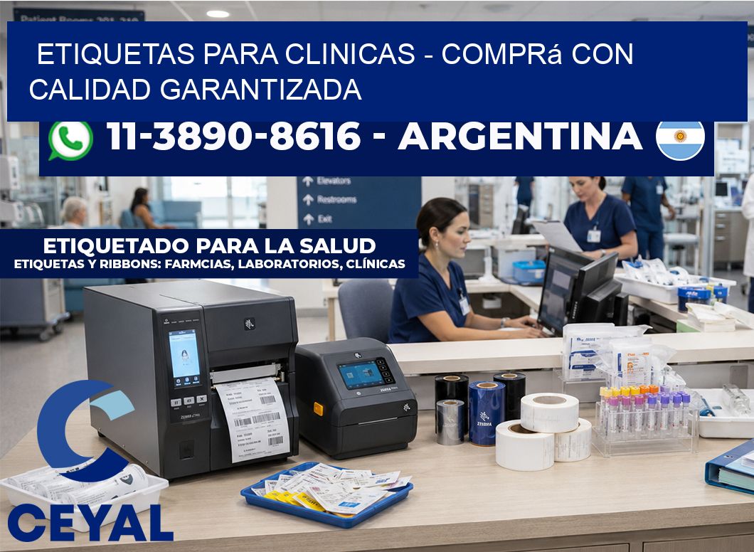 ETIQUETAS PARA CLINICAS – Comprá con calidad garantizada
