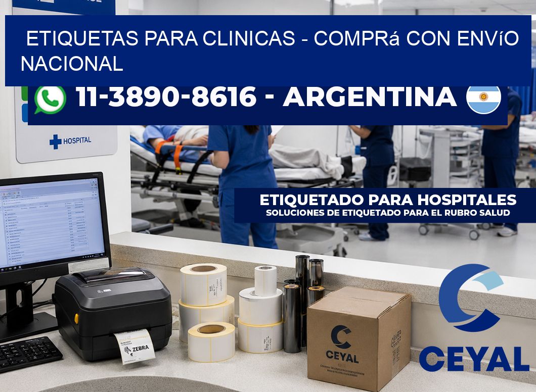 ETIQUETAS PARA CLINICAS - Comprá con envío nacional