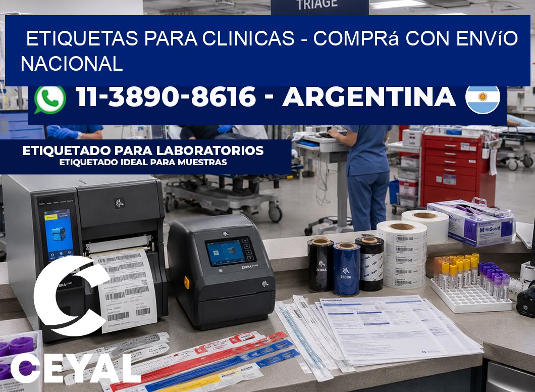 ETIQUETAS PARA CLINICAS - Comprá con envío nacional