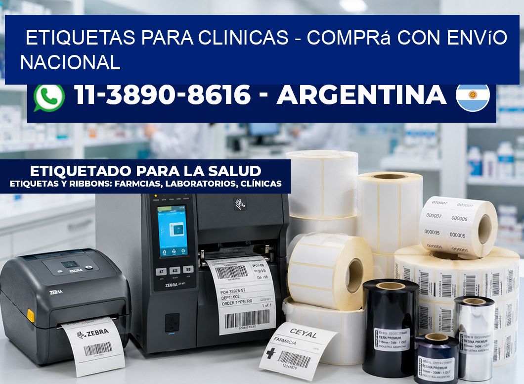 ETIQUETAS PARA CLINICAS – Comprá con envío nacional