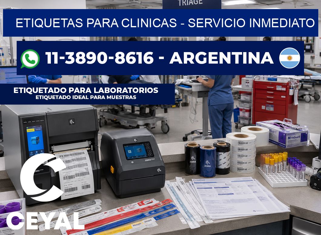 ETIQUETAS PARA CLINICAS - Servicio inmediato
