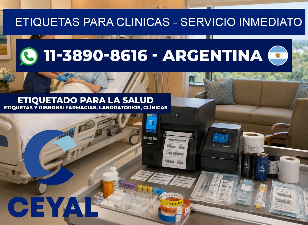 ETIQUETAS PARA CLINICAS - Servicio inmediato