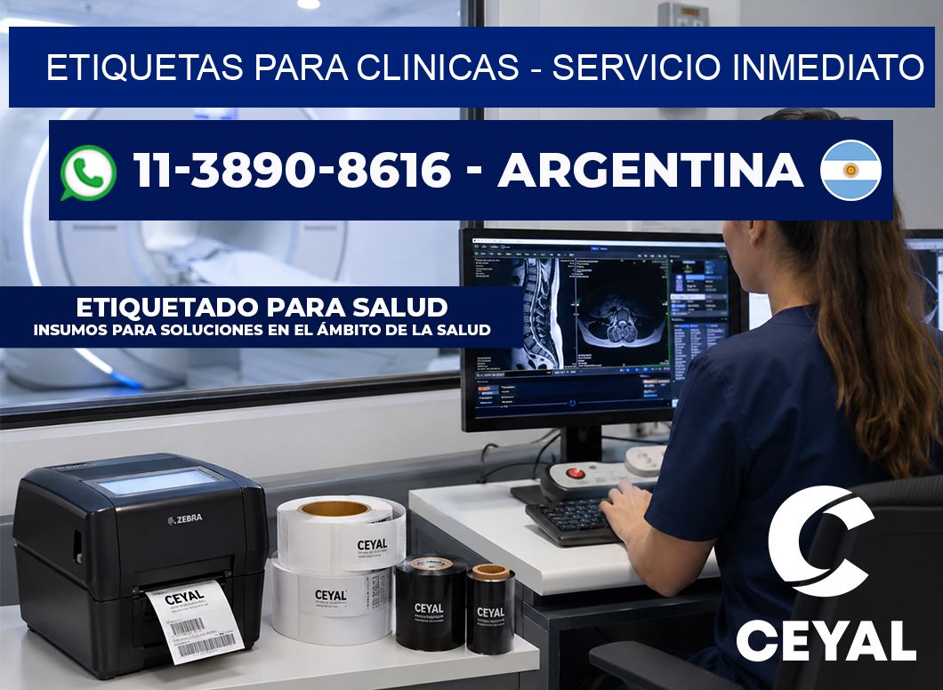 ETIQUETAS PARA CLINICAS - Servicio inmediato