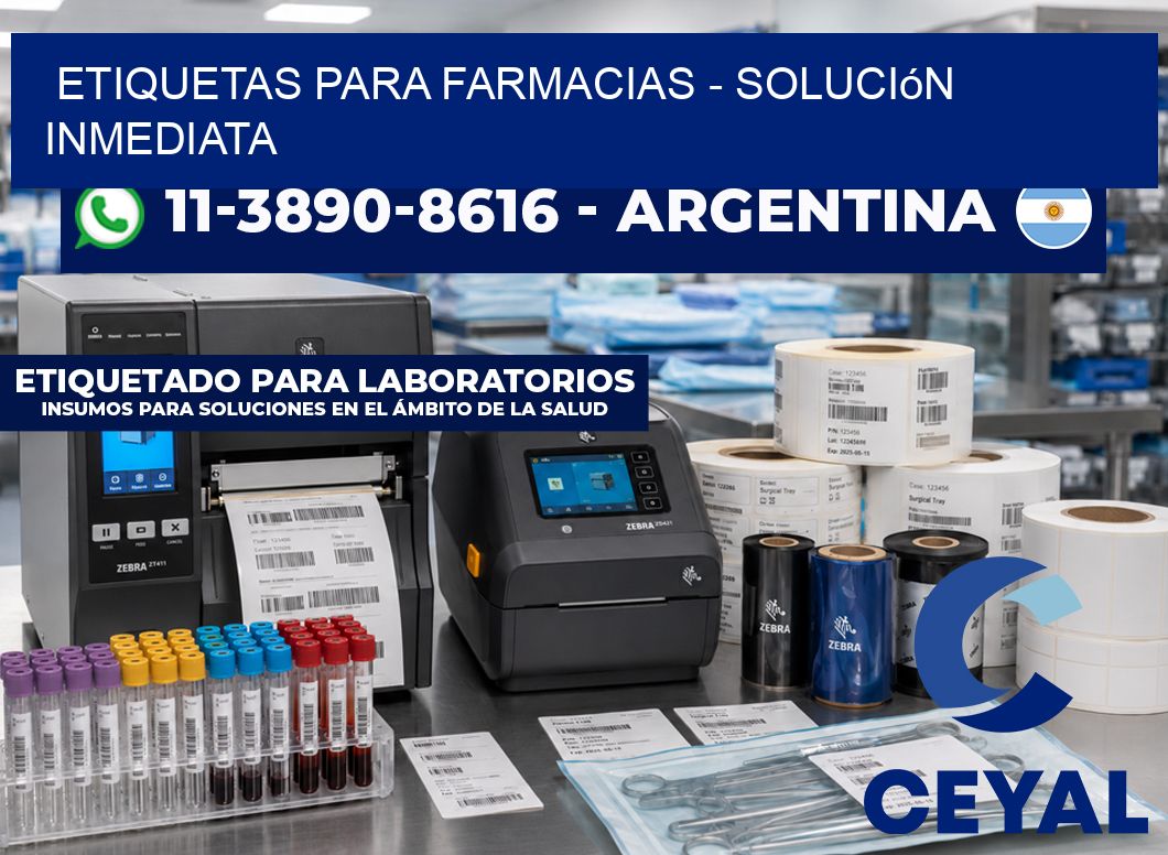 ETIQUETAS PARA FARMACIAS - Solución inmediata