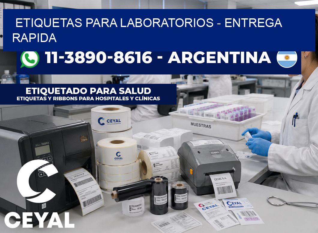 ETIQUETAS PARA LABORATORIOS - entrega rapida