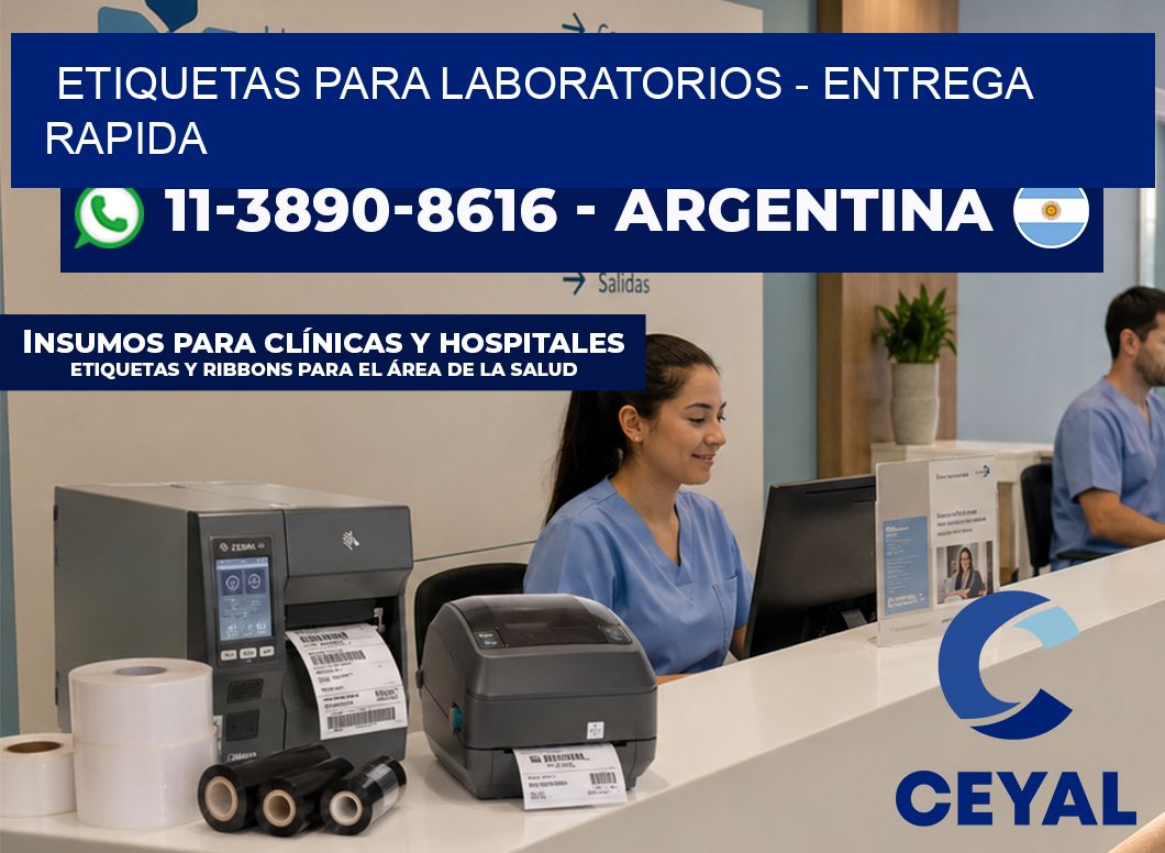ETIQUETAS PARA LABORATORIOS - entrega rapida