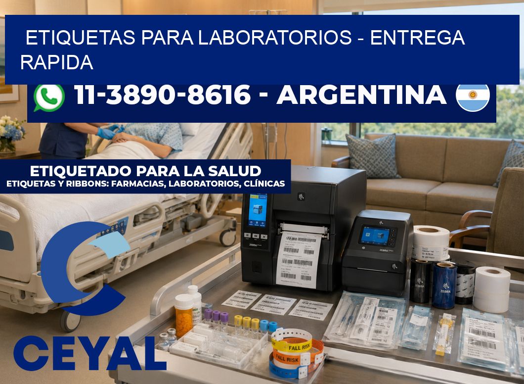 ETIQUETAS PARA LABORATORIOS - entrega rapida
