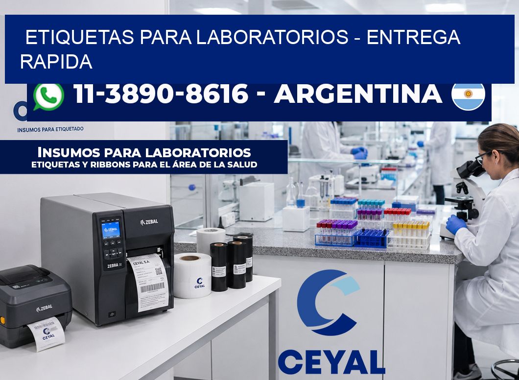 ETIQUETAS PARA LABORATORIOS - entrega rapida