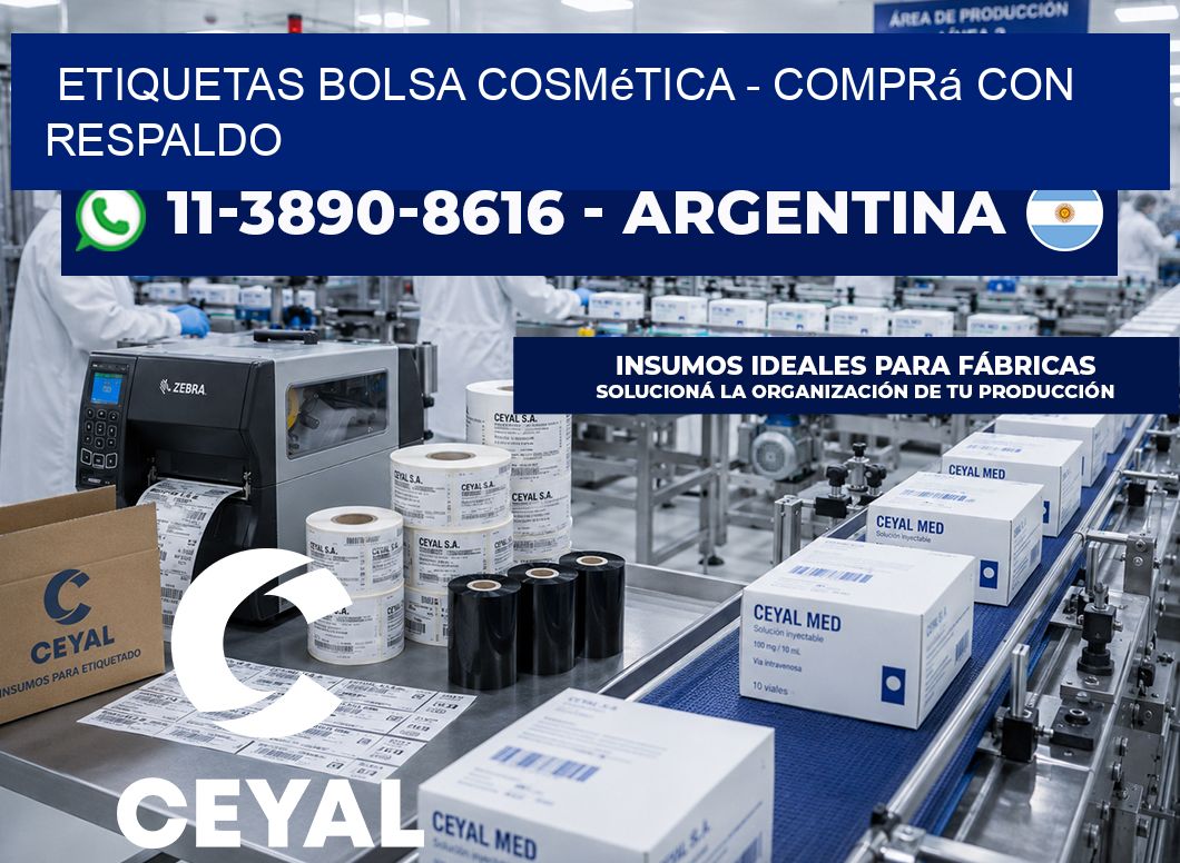 Etiquetas Bolsa cosmética – Comprá con respaldo
