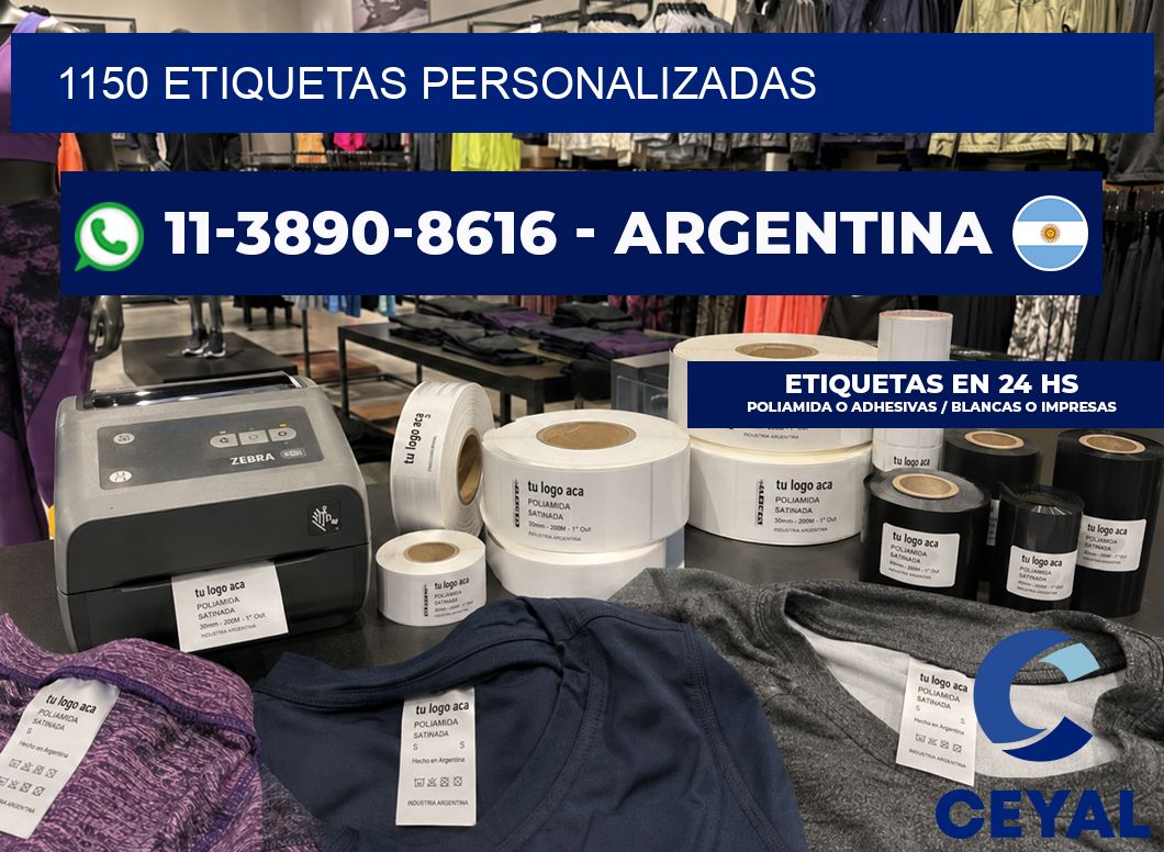 1150 ETIQUETAS PERSONALIZADAS