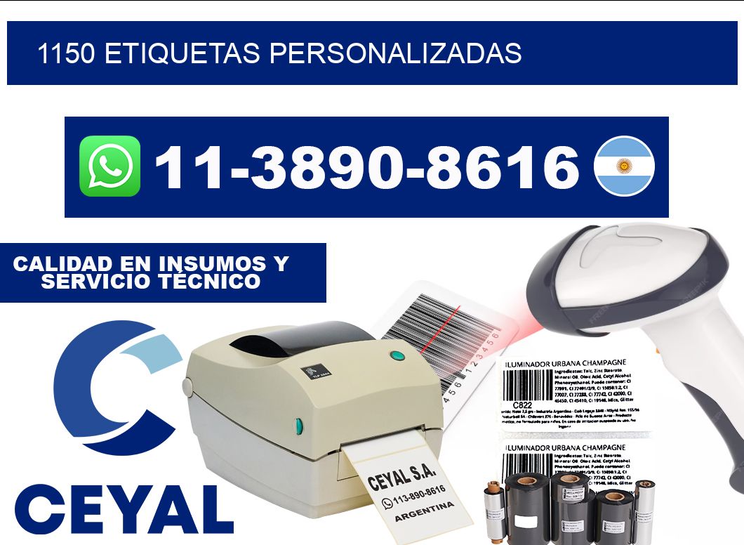 1150 ETIQUETAS PERSONALIZADAS