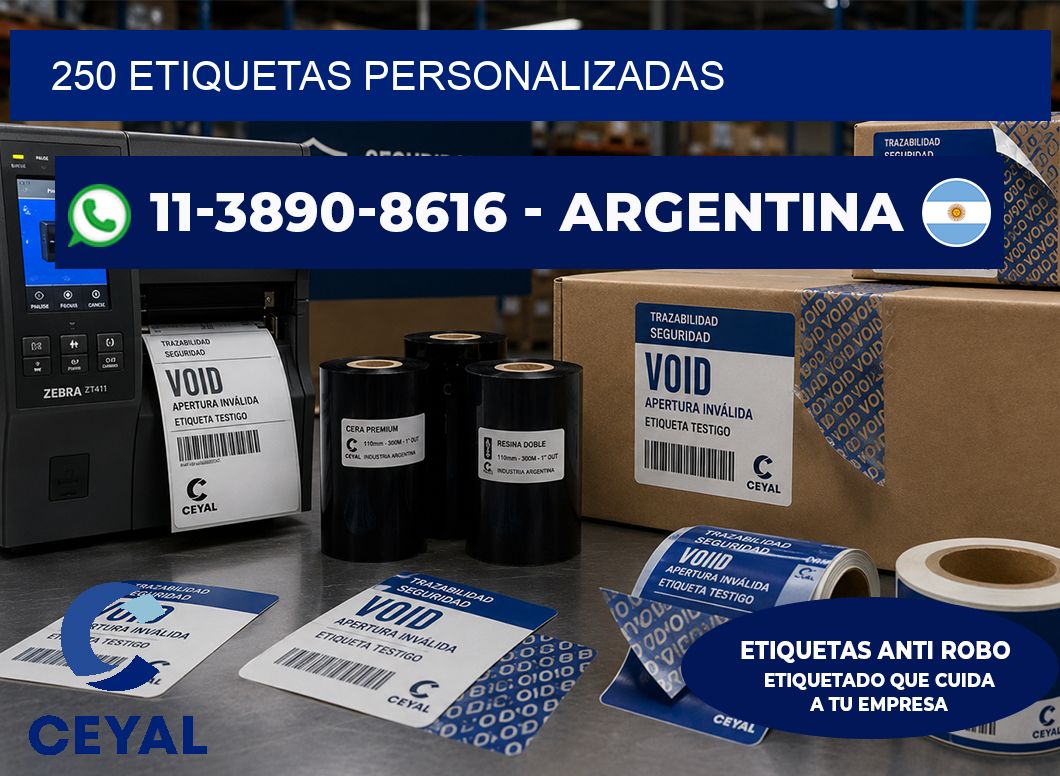250 ETIQUETAS PERSONALIZADAS