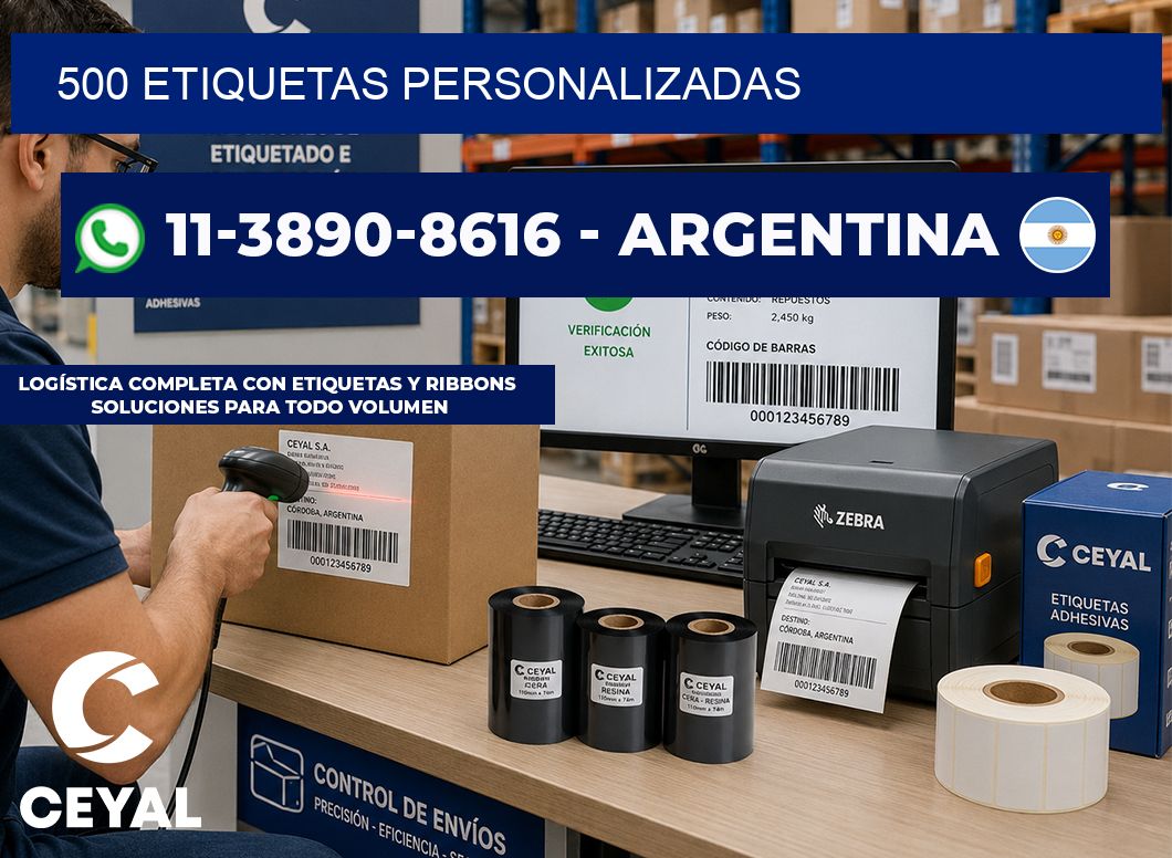 500 ETIQUETAS PERSONALIZADAS