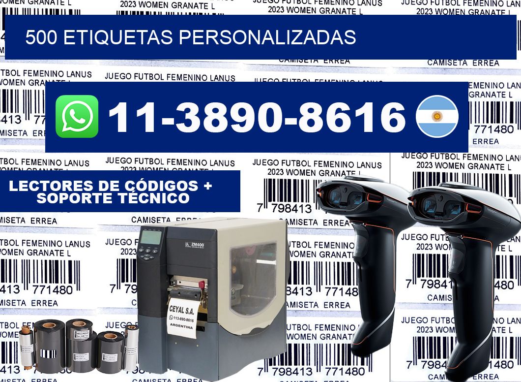 500 ETIQUETAS PERSONALIZADAS