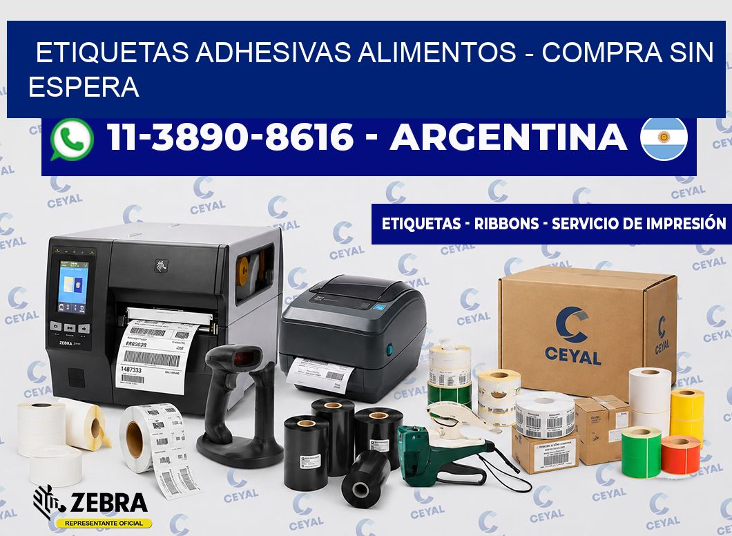 ETIQUETAS ADHESIVAS ALIMENTOS - Compra sin espera