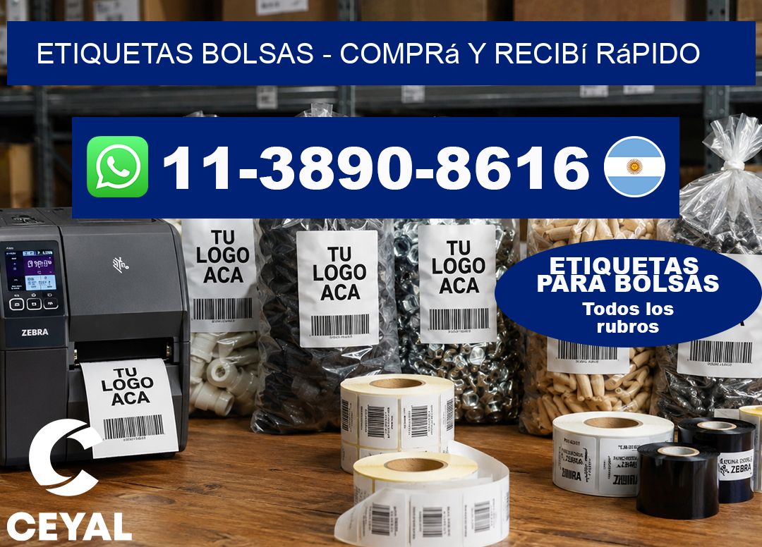 ETIQUETAS BOLSAS – Comprá y recibí rápido